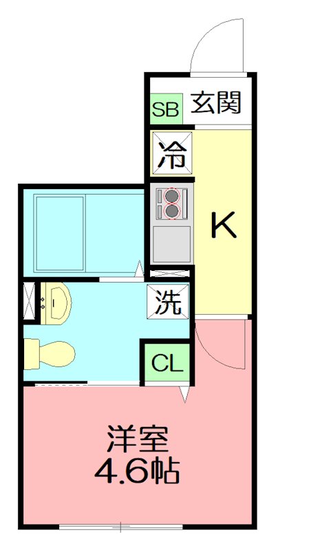 ＩＮｓｉｄｅ　Ｇｒｏｖｅ　ＥＶＥ 101号室 間取り