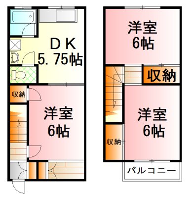 メゾンヴィルフェール 10号室 間取り