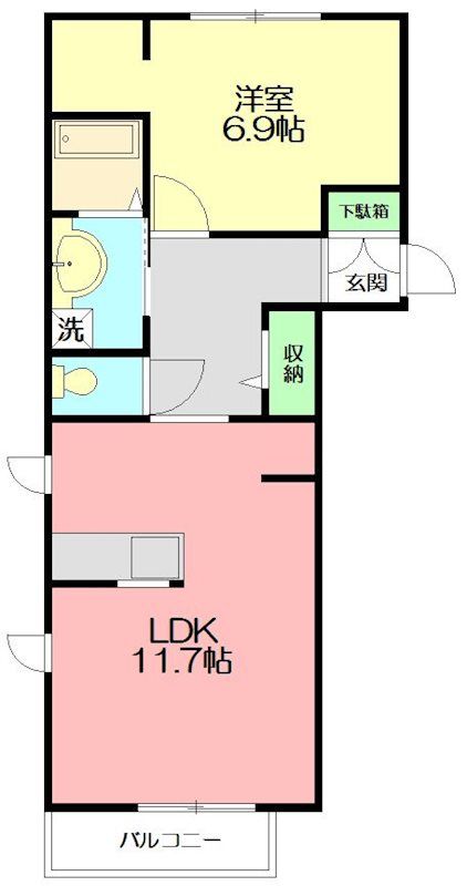 ロータス 203号室 間取り