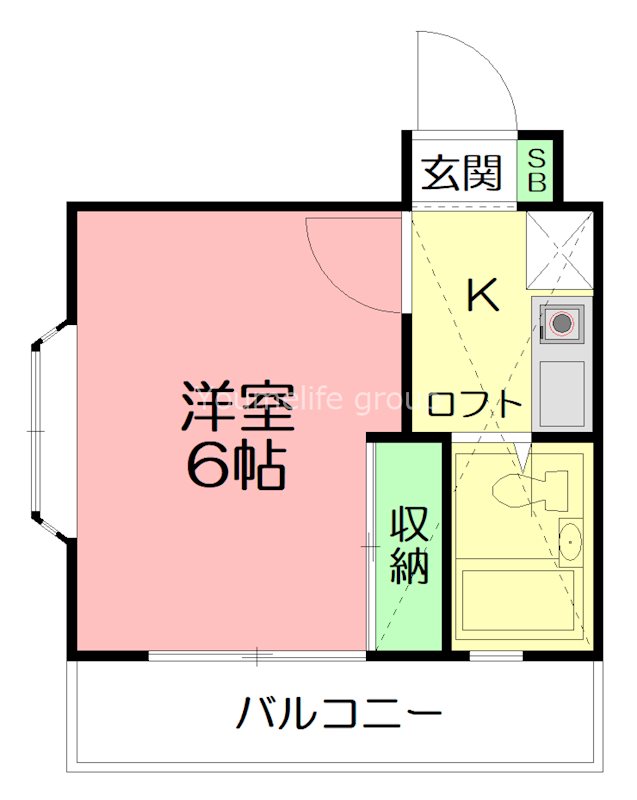 湘南台ドミール21C  102号室 間取り