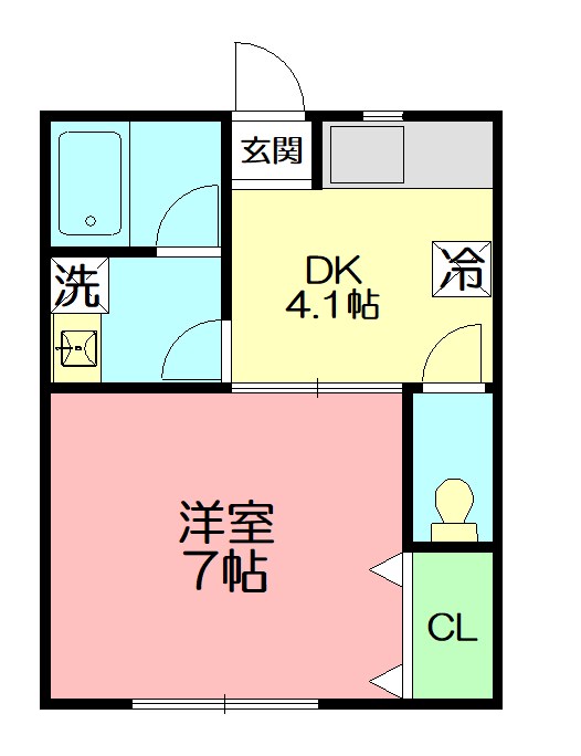 コンフォート辰己 105号室 間取り