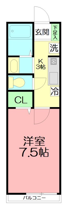 ハイツ安増 201号室 間取り
