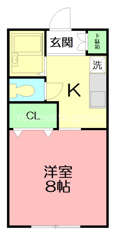 カルミア 102号室 間取り