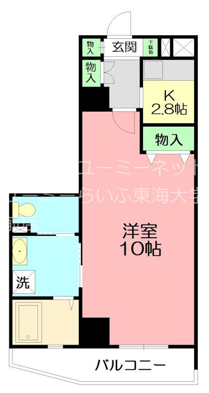 パーシモン湘南 306号室 間取り