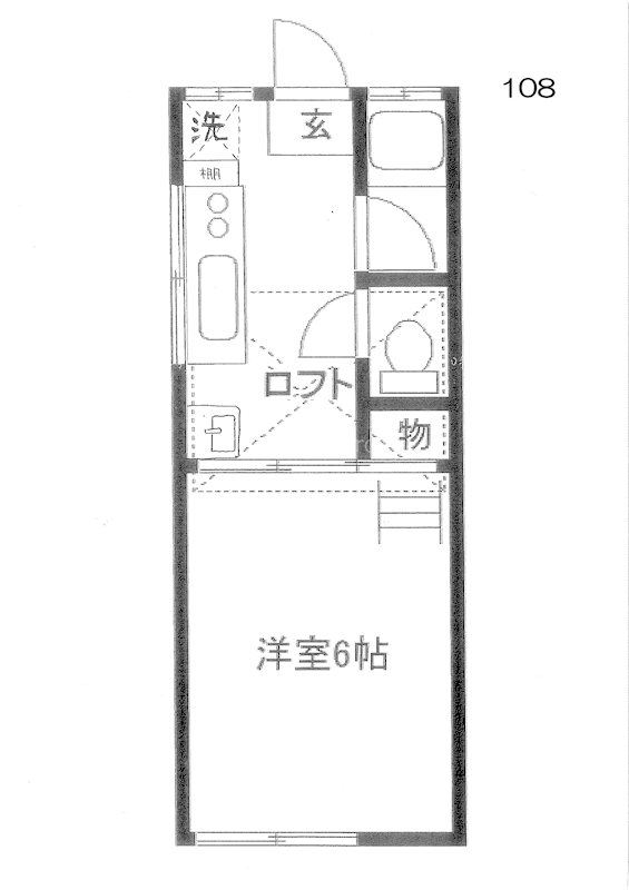 フォーベル鶴巻  108号室 間取り