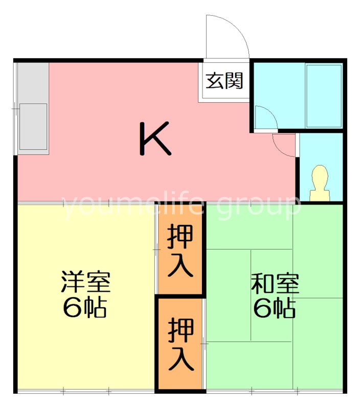 さつき荘A 202号室 間取り