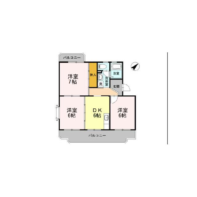 ラ・リヴィエールⅢ 203号室 間取り