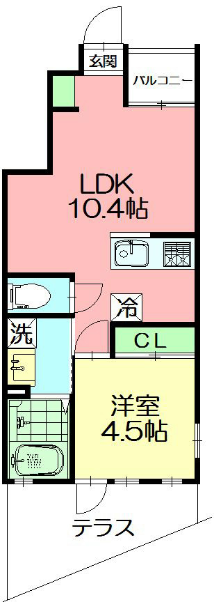 COMODI（コモディ） 104号室 間取り
