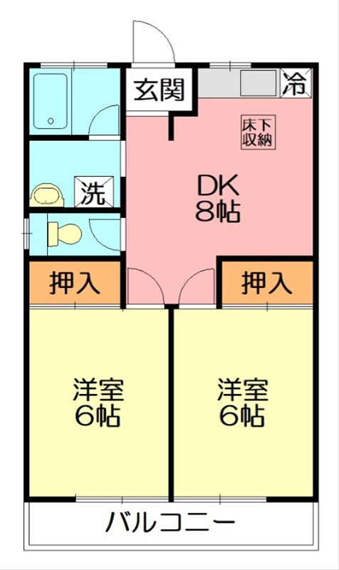 トーンハイムⅡ 202号室 間取り