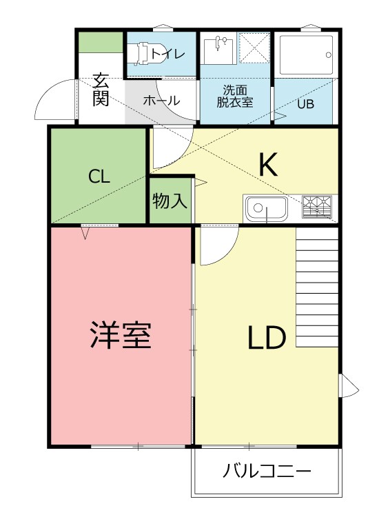 Aube鎌倉（オーブカマクラ） 205号室 間取り