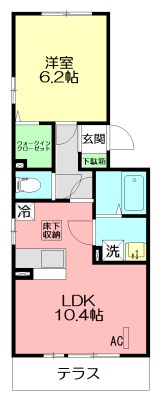 コンフィデンテⅠ 102号室 間取り