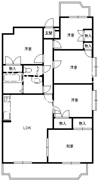ツインベル・ローズ館 601号室 間取り
