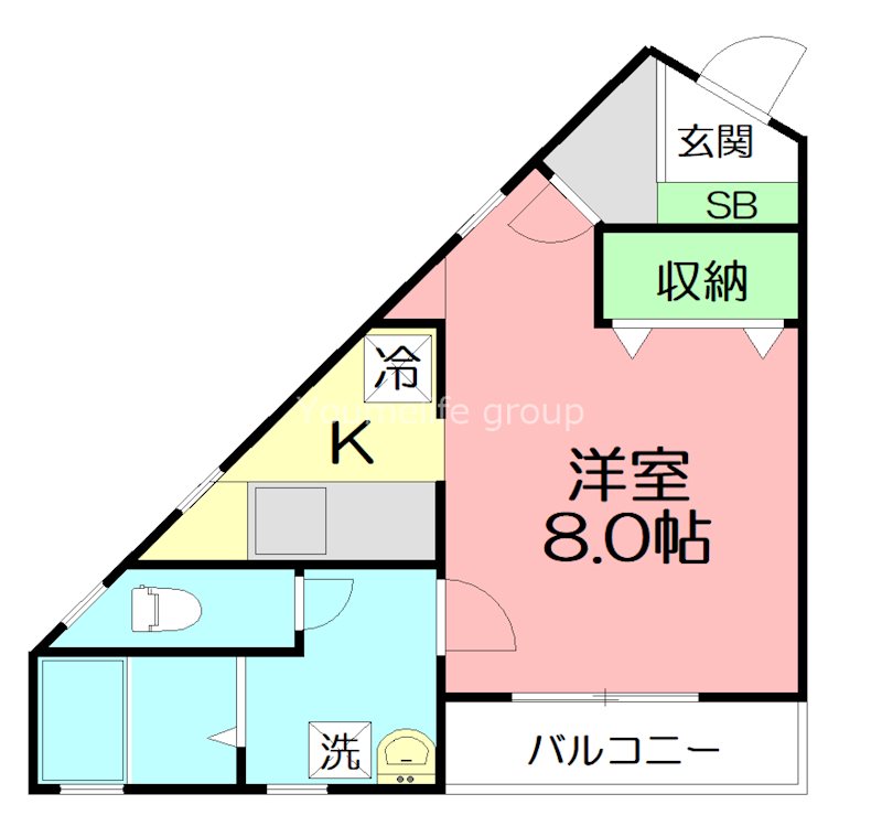 ストゥディオ本町  203号室 間取り