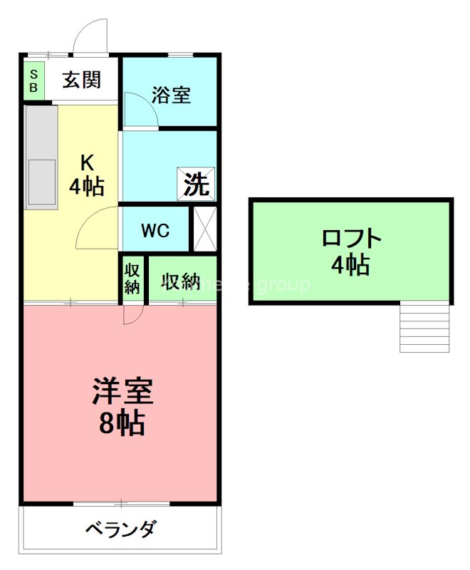 プランドール東町 203号室 間取り