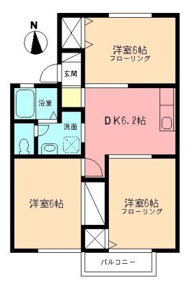 ビューバレーKⅠ 203号室 間取り