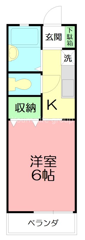 サンコーポタカ 205号室 間取り