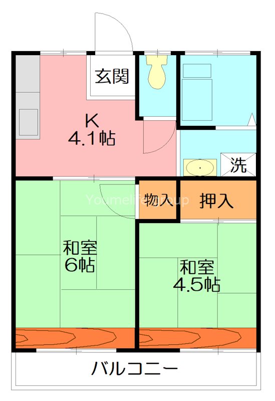 須藤荘 202号室 間取り