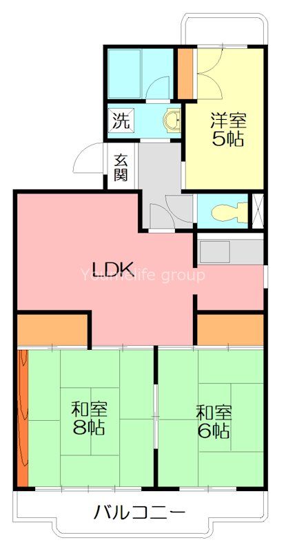 第2スペランザ大住 509号室 間取り