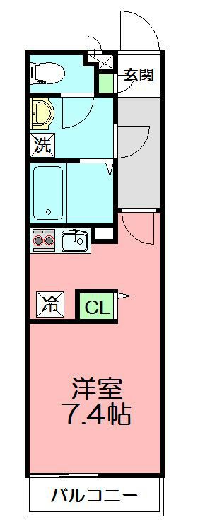 リブリ・浜竹 102号室 間取り