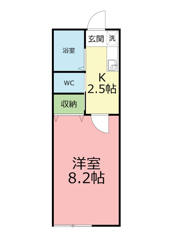 ポプラコート 101号室 間取り