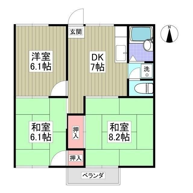 グランデュールパレス 203号室 間取り