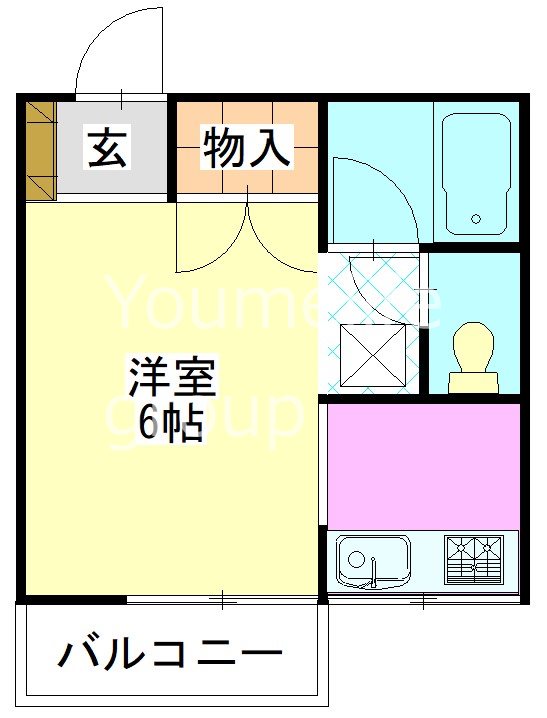 TKハイム 205号室 間取り