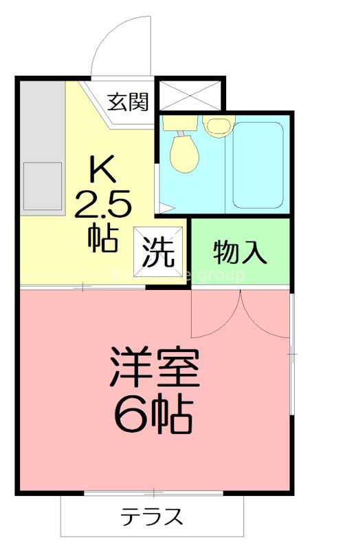 サンライトハイツ 102号室 間取り