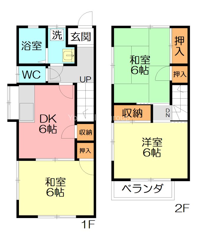 ハイツ飯田岡  101号室 間取り