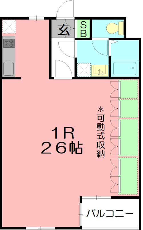 シーベルズ 204号室 間取り
