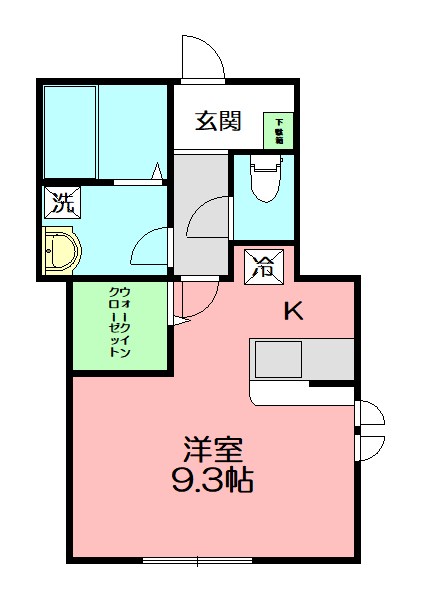 Qt 103号室 間取り