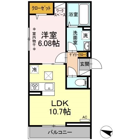 アーバンコートツマダ 303号室 間取り