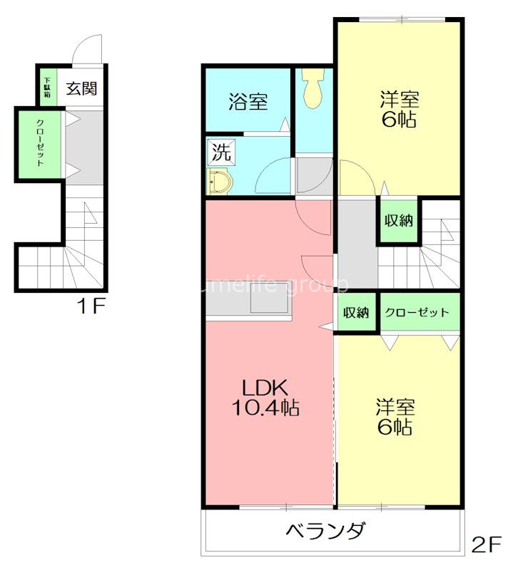 GrandSky西湘 202号室 間取り