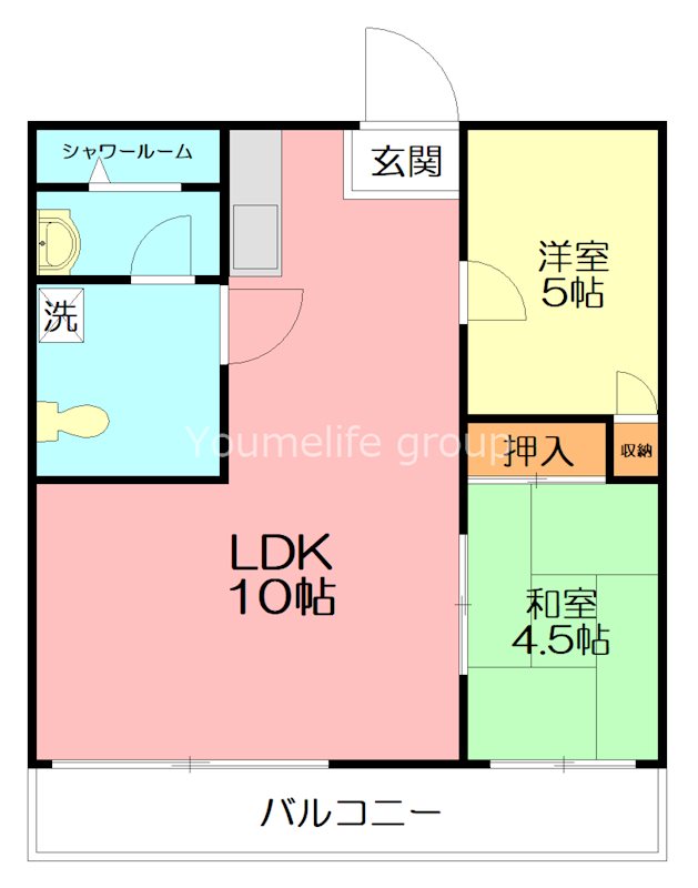 コーポ田中 103号室 間取り
