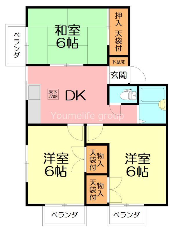 獺郷ドミール21 103号室 間取り