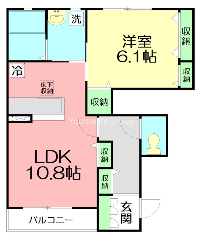 セゲド 102号室 間取り