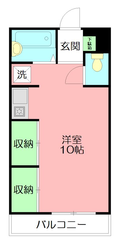 松栄ハイツ 208号室 間取り