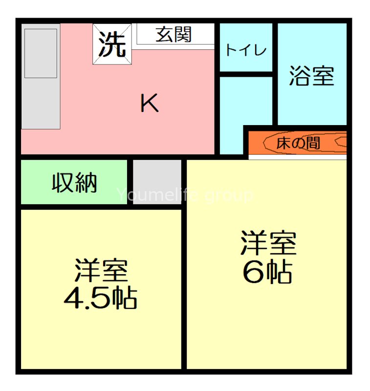 ツカサハイツ 201号室 間取り