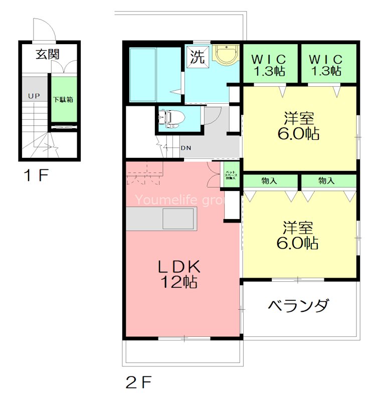 Fメゾン　北棟 202号室 間取り