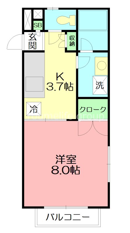 サーディアム本厚木 103号室 間取り