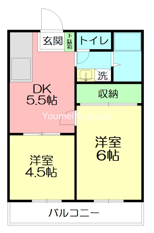 サニーハイツ 203号室 間取り