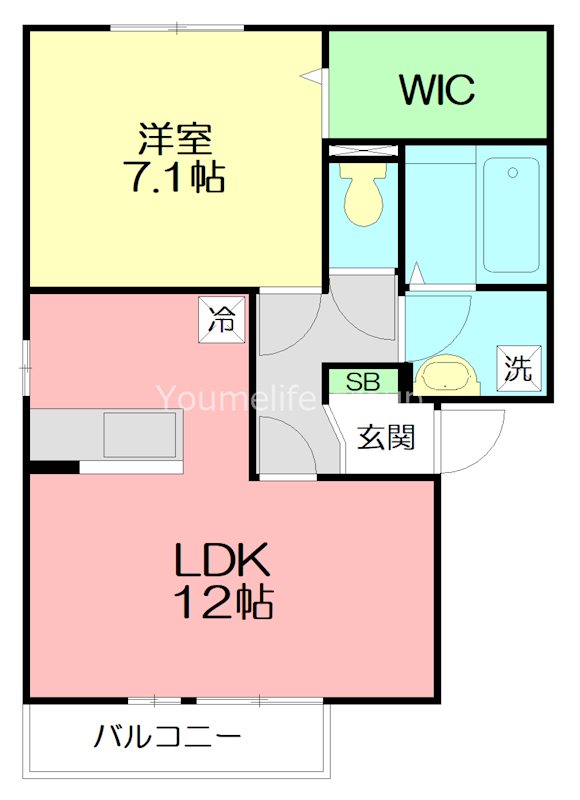 イエローアーク 101号室 間取り