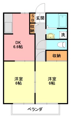 グランドール 101号室 間取り