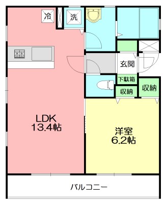 ヴィートヒュース 101号室 間取り