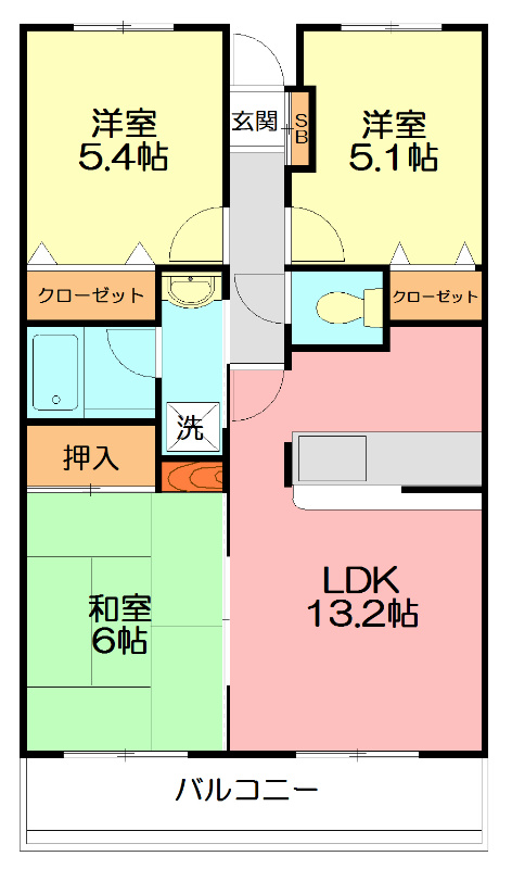 アルテール戸塚 402号室 間取り