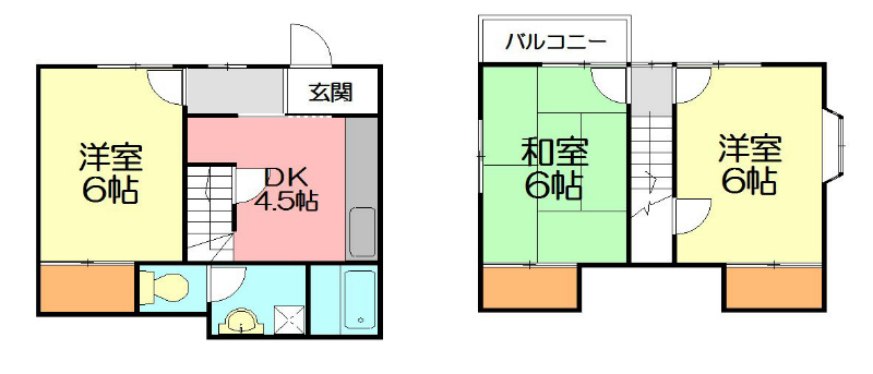 浜竹3大八木貸家 間取り