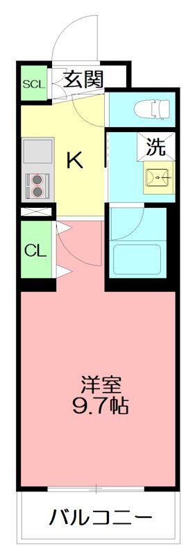 メゾンリヴェール 208号室 間取り