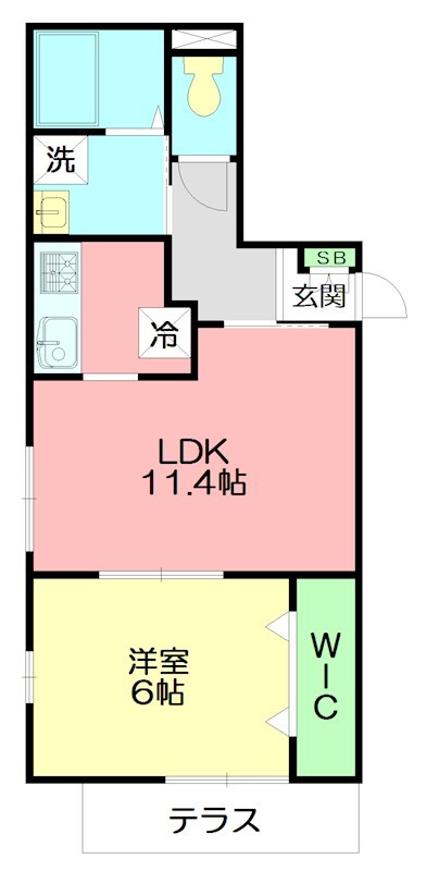 Raffinato湘南（ラフィネートショウナン） 106号室 間取り