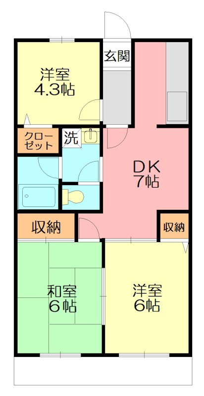 パル・メゾンYGM 309号室 間取り