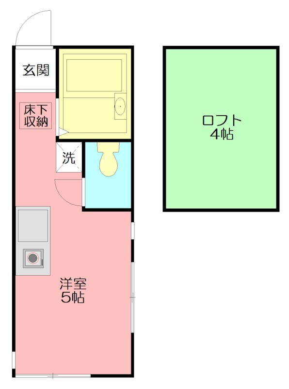 モンステラ戸塚 204号室 間取り