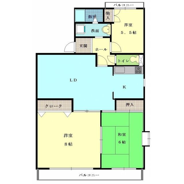 コスモ・ヌガタ 401号室 間取り
